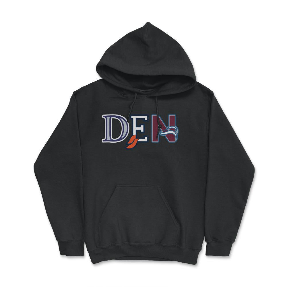 Denver Colorado Sports Fan Three Letter City Abbreviation - Hoodie - Black