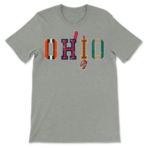OHIO Sports Forever Vintage Cleveland & Athens Fan Gift - Unisex T-Shirt - Grey Heather