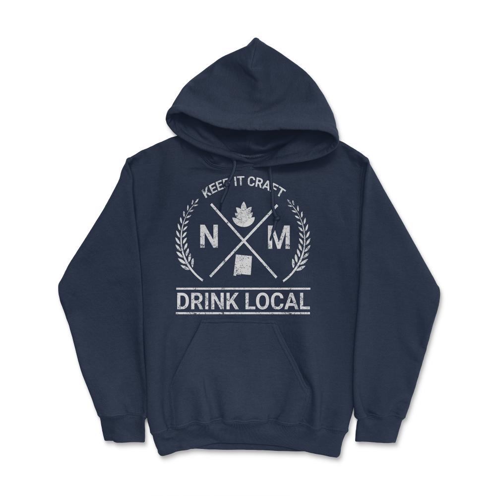 Drink Local New Mexico Vintage Craft Beer Brewing - Hoodie - Navy