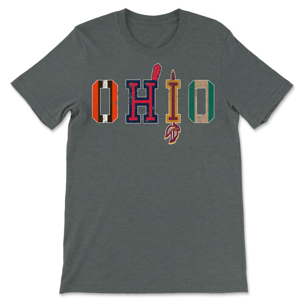 OHIO Sports Forever Vintage Cleveland & Athens Fan Gift - Unisex T-Shirt - Dark Grey Heather