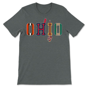 OHIO Sports Forever Vintage Cleveland & Athens Fan Gift - Unisex T-Shirt - Dark Grey Heather